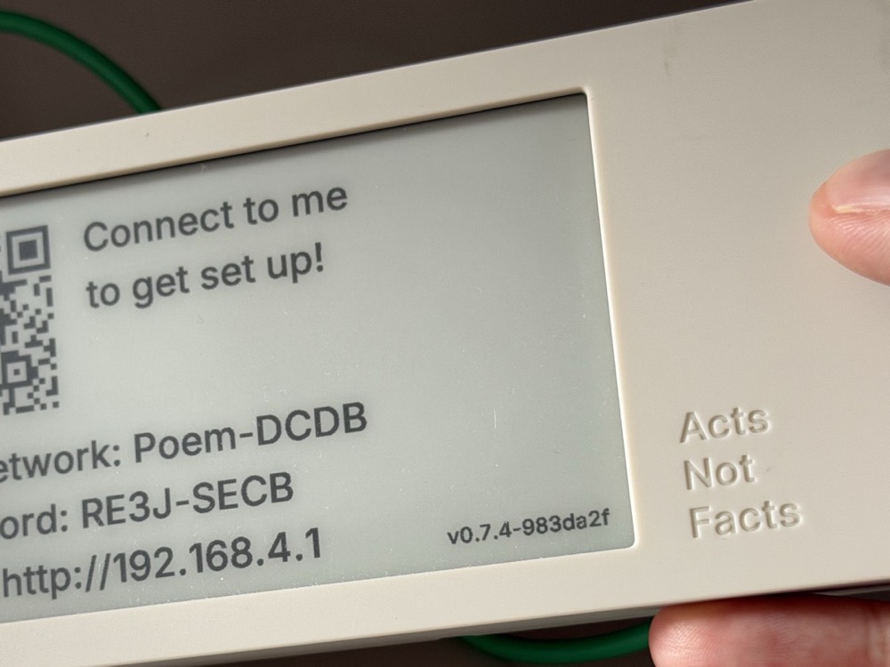 The bottom right of a clock's screen, showing a firmware version number